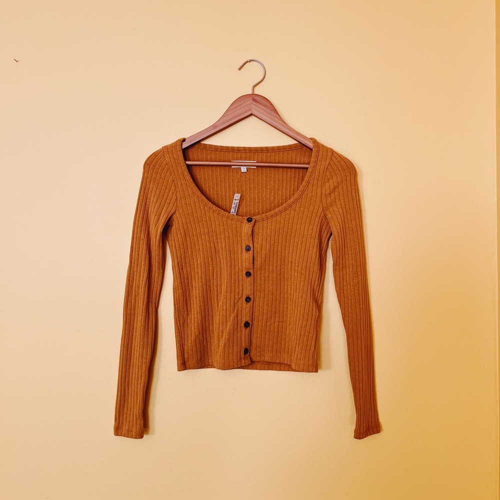 NWT Madewell Ribbed Cardigan Crop
